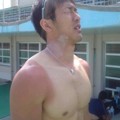 写真: 日焼けがいたいよ。沖縄を甘...