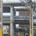 写真: 夕方、広島の新幹線車庫に帰...