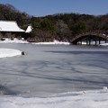 写真: 雪化粧の浄土式庭園！140209