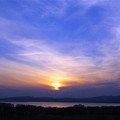 網走湖の日没