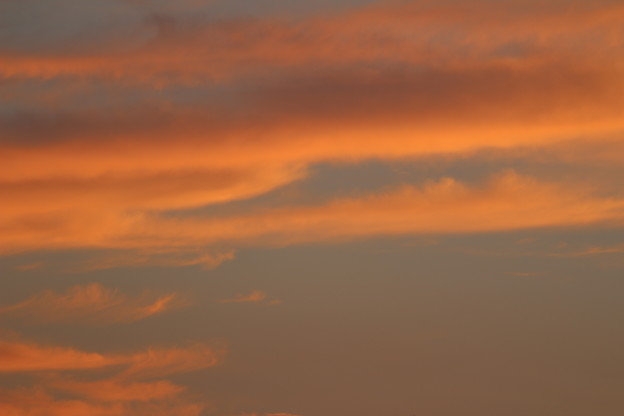 写真: 夕日雲