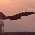 写真: F-15DJ 夕焼け空ニTakeoff