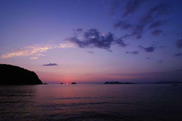 写真: 叶島の日没