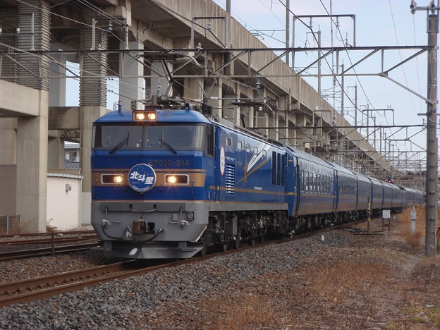 写真: EF510-514 hauls overnight train Hokutosei