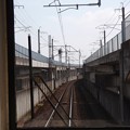 写真: 岐阜駅附近高架の高山本線アプローチ部