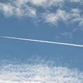 写真: 「秋空と飛行機雲・・」 です・・・