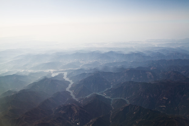 写真: 四国の山脈