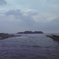 Photos: 自転車通勤の途中引地川河口から江ノ島を望む。