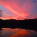 オーロラを観るような、やつが池の夕暮れ in 鳴滝山