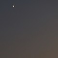 写真: 三日月と金星