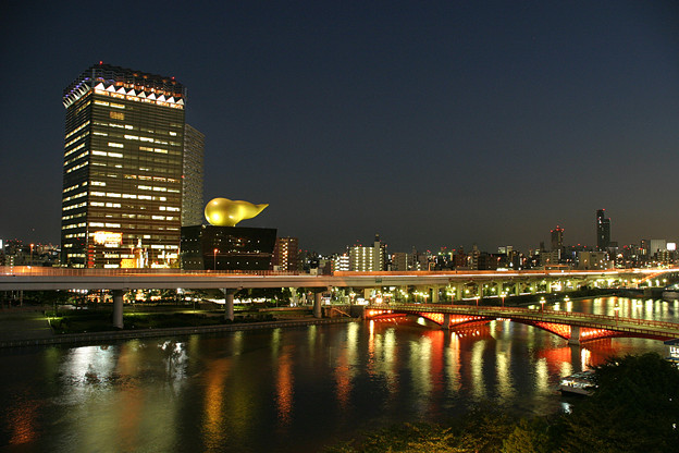 写真: 隅田川の夜景