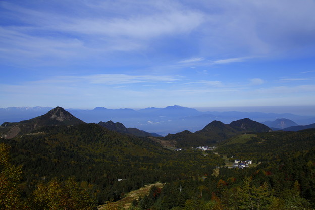写真: アルプスの山並み　志賀草津高原ルート