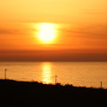 写真: 日本海と夕陽(2)