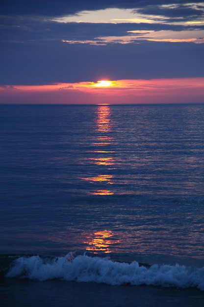 夕陽と日本海