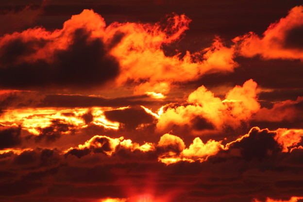写真: 夕焼け雲