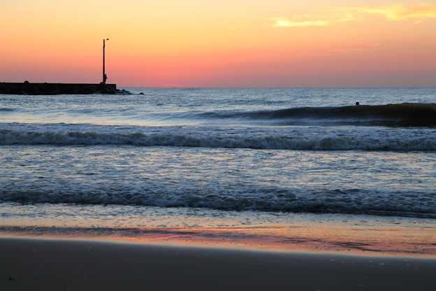 写真: 黄昏　日本海
