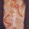 写真: エジプト　第 18王朝　彩壁画片