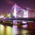 写真: 夜の清洲橋
