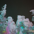 写真: 樹氷ライトアップ