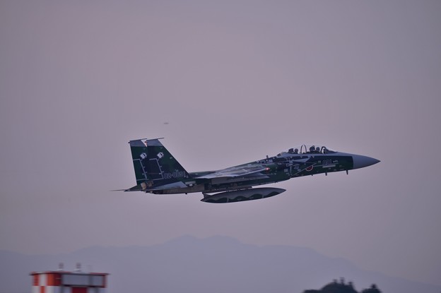 写真: 朝早くから始まったオープニング飛行 教導隊アグレッサー091 F-15イーグル?