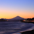 富士と江の島の夕暮れ