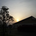 写真: 道の駅ごかで撮った夕日