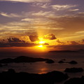 展海峰の夕陽。