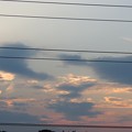 夕焼け雲の際がキラキラ