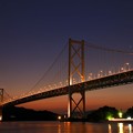 写真: 夕景と因島大橋